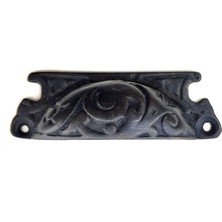 Vice Avm Antika Tarz Dekoratif Pirinç Lale Tas Mobilya Kulbu - 30X90 Mm, Oksit Tg-V 5014