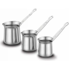 UltraMint Premium Paslanmaz Çelik Cezve Takımı A1232, Şık ve Dayanıklı Tasarım