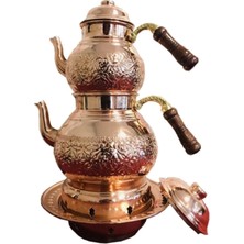 UltraMint Bakır Balkon Keyfi Büyük Boy Çaydanlık Osmanlı Ocağı Elegant Tasarım