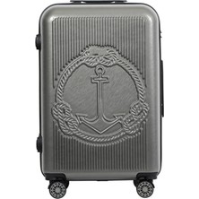 Es Dekor Design Ocean Gri Büyük Boy 28" Valiz Moda