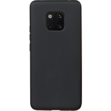 Casen Huawei Mate 20 Pro Lansman Serisi Silikon Kılıf İçi Kadife Darbe Emici Esnek Koruma Siyah Renk