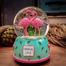 PremiumPort Işıklı ve Müzikli Flamingo Kar Küresi, Şirin Hediyelik Seçenek
