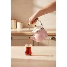 UltraMint Pembe Renkli Nostaljik Ahşap Saplı Kettle Şeker Tasarımı