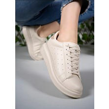 Elit 577 Bej Rahat Hafif Ortopedik Günlük Kadın Spor Ayakkabı