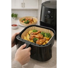 Syn Aksesuar Air Fryer Pişirme Kağıdı 50 Adet | Xxl Tüm Modellerle Uyumlu | Yapışmaz Yağlı Kağıt