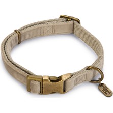 Techmrt Beeztees Dbl Köpek Tasması, Kadife, Gri, 35-50CM, 20MM