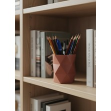 Venora Concept Kahverengi Üçgen Desenli Kalemlik | 3D Baskı