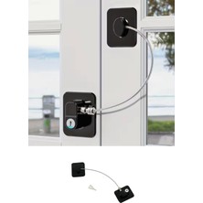 Vekorr Çelik Halatlı Çocuk Emniyet Kilidi Dolap Pencere Kapı Yüzey Plaka Tasarımlı Güvenlik Kilidi