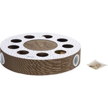 Techmrt Beeztees Yavru Kedi Karton Tırmalama ve Oyuncağı, 35X35X7CM