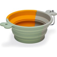 Nrzsnt Beeztees Köpek Mama ve Su Kabı, Teleskopik, Turuncu, Silikon, 15,5cm, 750ML