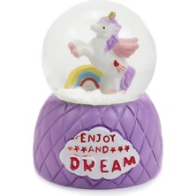 PremiumPort Büyülü Kar Küresi, Parlak ve Rüya Gibi Havalı Dekorasyon Parçası