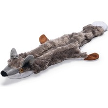 Techmrt Beeztees Köpek Oyuncağı, Sesli, Tilki, Peluş, Gri, 52X15X2,5CM