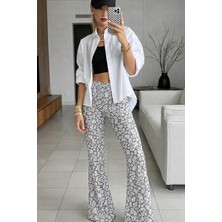 Deep Beach Dantel ispanyol paça astarsız pantolon