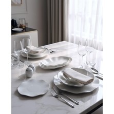 Güral Porselen Nesrin 54 Parça Gümüş Fileli Yemek Takımı