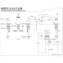 Storemax Pirinç KB972B Viktorya Çağı Breitgefaechert Wc Musluk Meşe ve Porselen Kulp, Cilalı B