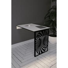 Modilab Tablo Görünümlü Duvara Monte Katlanabilir Ders Çalışma & Yemek Masası