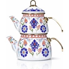 Mediterian Neslişah Gold Emaye Çaydanlık, Şık ve Dayanıklı Tasarım