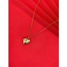 Melisa Takı & Aksesuar 316L Çelik Gold Renk Çerçeveli Açılır Resimli Nazar Kolye