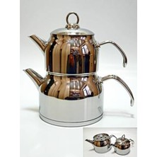 UltraMint Paslanmaz Çelik Maxi Boy Çaydanlık, Dayanıklı ve Şık Tasarım