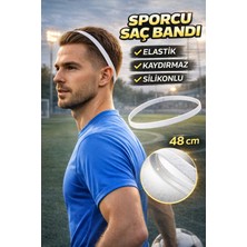 Gazelmanya Kaydırmaz Silikonlu Saç Bandı Elastik Spor Futbol Saç Bandı Tokası Futbol Tokası Sporcu Saç Bandı