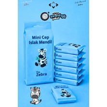 Liground 8 Mini Paket Mavi Islak Mendil Kokusuz Cep Mendili Çocuk ve Okul Çantası Için Taşınabilir Hijyenik