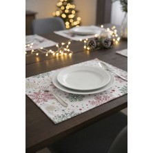 Rona Home Kar Tanesi Desenli Leke Tutmaz Kumaş Amerikan Servis - 30X40 cm 6 Lı Set Lüks Sunum
