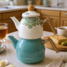 UltraMint Turkuaz Emaye Çaydanlık, Şık ve Dayanıklı Tasarım