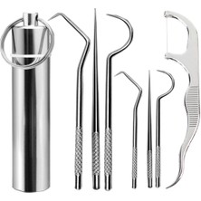 Pazarcan Paslanmaz Çelik Ağız Diş Tartar Sökücü Temizlik Bakım Seti 8 Parça