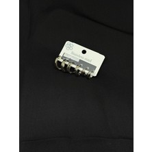 Melisa Takı & Aksesuar 316L Çelik Gümüş Renk Altılı Set Küpe