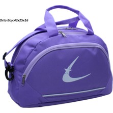 Harmela Siyah Iki Bölmeli Uzun Askılı Unisex Kullanabilir Orta Boy Seyahat Fitnes ve Spor Çantası