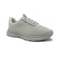 Gdt Ayakkabı Volis Gri Renk Bağcıklı Triko Malzeme Kadın Spor Ayakkabı