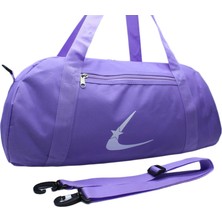 Harmela Lila Renkli Ayarlanabilir Askısı Unisex Spor Çantası Seyahat Çantası ve Fitness Çantası