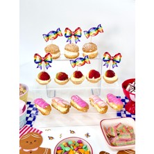 Fluparty Candy Shop - Renkli Şeker Temalı Kapkek Süsleri (12 Adet)