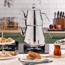 UltraMint Prochef Dev Çaydanlık Takımı 4 Parça, Şık ve Dayanıklı Paslanmaz Çelik