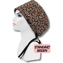 Doktorbonem Standart Beden Sarı Beyaz Çıtır Çiçekler Cerrahi Bone Doktor Hemşire Sağlıkçı Hastane Bonesi