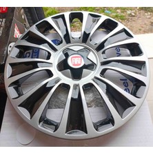 Yk Fiat Egea / Doblo / Fiorino Uyumlu 16 Inç Çift Renk Jant Kapağı 4'lü Takım Amblem Hediyeli