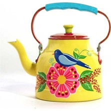 UltraMint El Boyama Sarı Demlik, Şık ve Renkli Çay Demliği