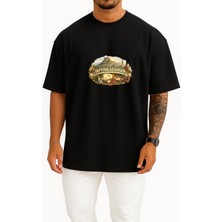 Bahriyeli Collection Oversize Afyonkarahisar Göğüs Baskılı Unisex T-Shirt