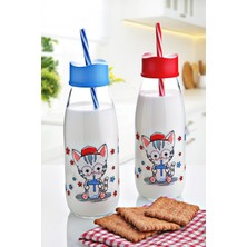 Pazarcan Hayvan Figürlü Pipetli Su ve Süt Şişesi Cam 500 ml