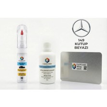 COLORGUARD Mercedes-Benz 149 Kutup Beyazı Rötuş Seti - 2 si 1 Arada İğne ve Fırça Uçlu Şişe, Solüsyon ve Rötuş Çeliği