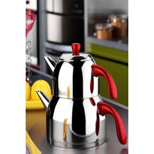 UltraMint Şık ve Dayanıklı 3'lü Çaydanlık Seti, Modern Mutfaklara Zarif Dokunuş