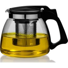 UltraMint Süzgeçli Yakut Cam Demlik 1250 Ml, Şık ve Kullanışlı Çay ve Kahve Potu