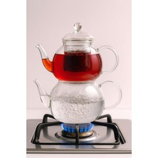 UltraMint 600+1000ML Elegan Cam Demlik, Isıya Dayanıklı Süzgeçli ve Kapaklı