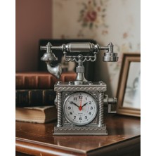 Teknodayım Dekoratif Retro Telefon Masa Saati Çalar Saat Özellikli