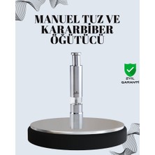 Zero Land Techmrt Tuz ve Kararbiber Öğütücü - Şeffaf Akrilik Hazne