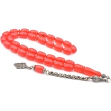 Murty99 ARNAVUT KAMÇILI KAPSÜL KESİM KIRMIZI SIKMA KEHRİBAR TESBİH 019