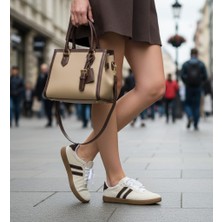 Klay Shoes Kadın Çift Bantlı Sneaker Günlük Spor Ayakkabı