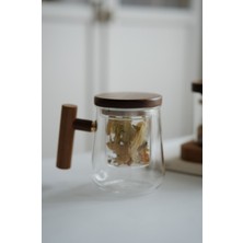 UltraMint Akasya Düz Kulplu Cam Demlik, Borosilikat Cam, Şık ve Dayanıklı Tasarım