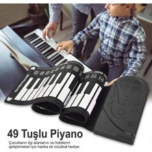Gudli 49 Tuşlu Katlanabilir Slikon Piyano Taşınabilir, Hafif ve Çok Fonksiyonlu Dijital Piyano