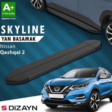 S-Dizayn Nissan Qashqai 2 Skyline Siyah Yan Basamak 173 cm 2014-2021 A+ Kalite